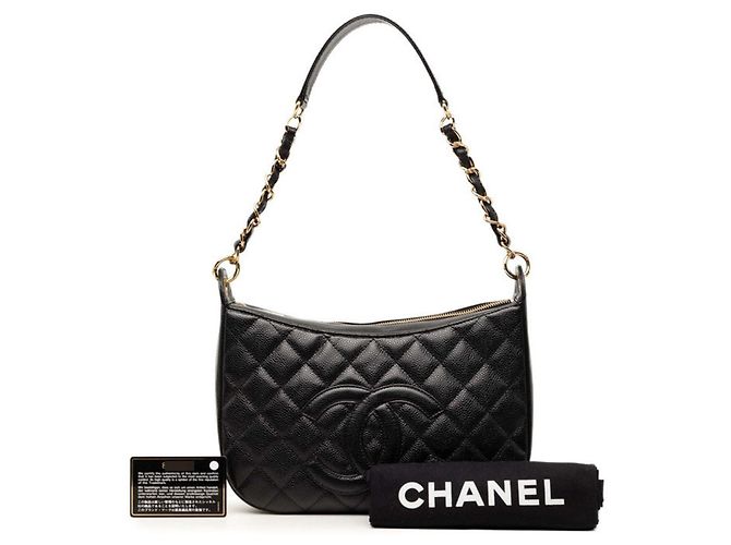 Borsa a tracolla Chanel Coco Mark Matelassé Chain Nero - vista 7