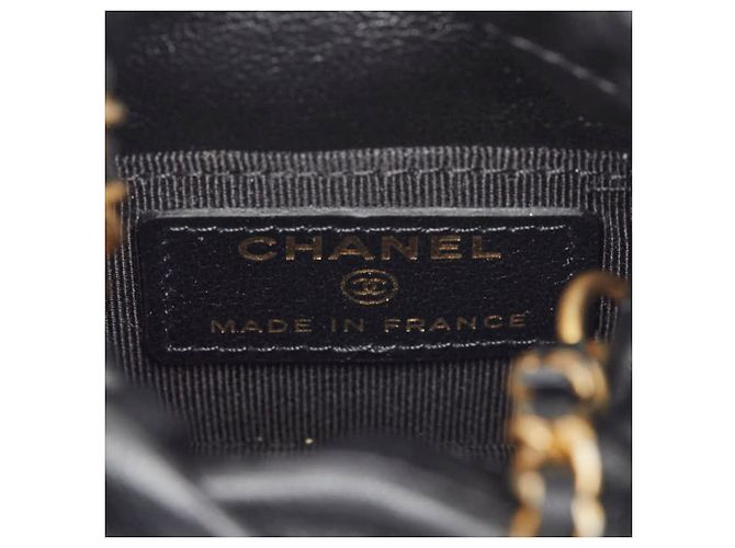 Mini borsa a coulisse Matelassé Coco Mark Chanel Nero - vista 7