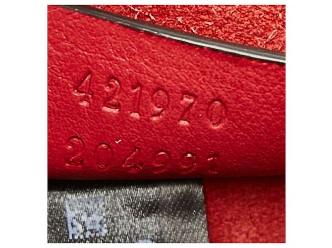 Borsa a tracolla con catena Dionysus GG Supreme Gucci Rosso Beige - vista 13