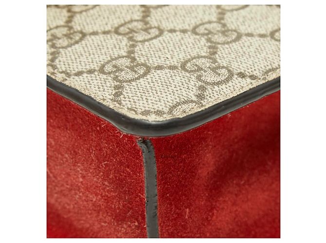 Borsa a tracolla con catena Dionysus GG Supreme Gucci Rosso Beige - vista 4