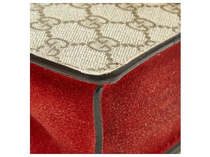 Borsa a tracolla con catena Dionysus GG Supreme Gucci Rosso Beige - vista 5