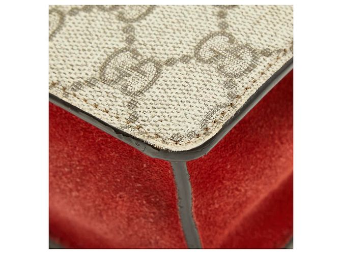 Borsa a tracolla con catena Dionysus GG Supreme Gucci Rosso Beige - vista 6