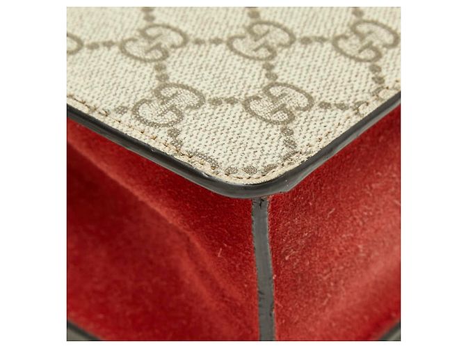 Borsa a tracolla con catena Dionysus GG Supreme Gucci Rosso Beige - vista 7