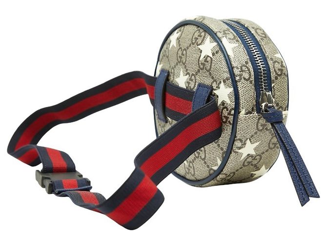 Riñonera Gucci GG Supreme Star Beige Azul marino - vista 2