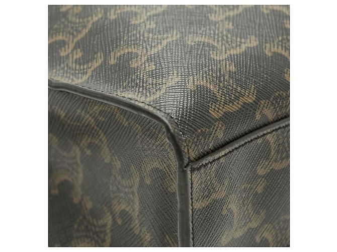 Céline Celine Triomphe Vertikaler Cabas Tote Bag Braun Schwarz - Ansicht 5