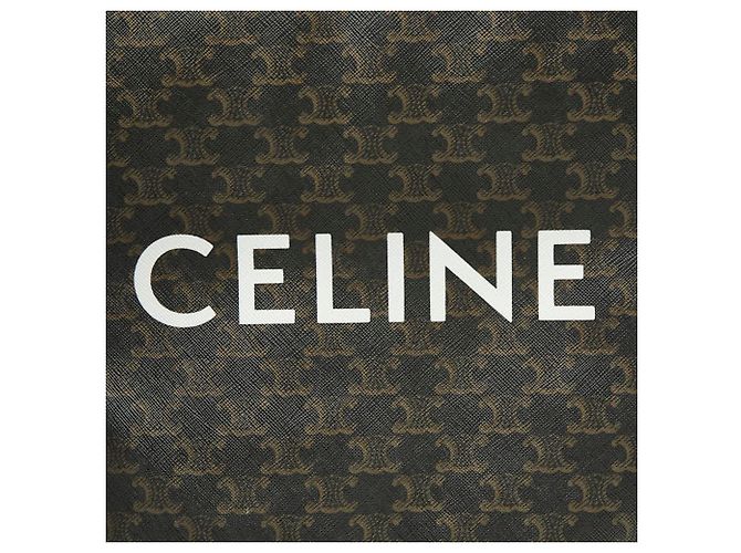 Céline Celine Triomphe Vertikaler Cabas Tote Bag Braun Schwarz - Ansicht 9