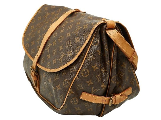 Bolsa de Ombro Louis Vuitton Monogram Saumur 35 Marrom - vista 2