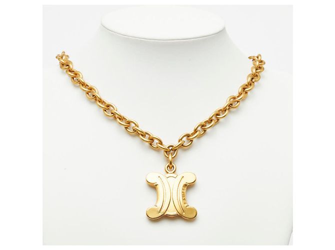 Céline Celine Macadam Chain Pendant Necklace - view 7