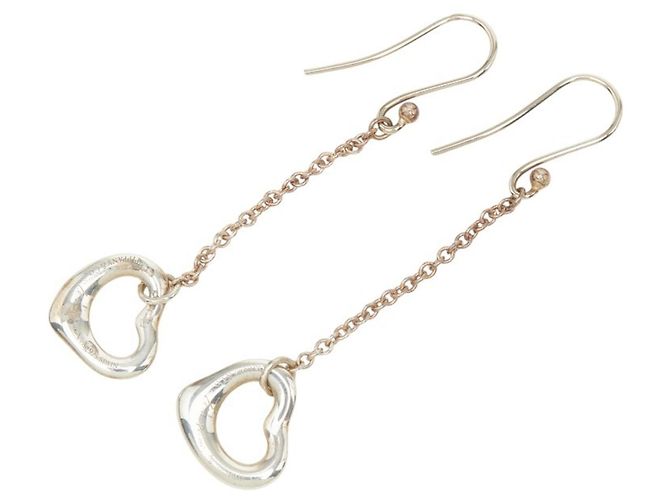 Orecchini pendenti Elsa Peretti Open Heart di Tiffany & Co. Argento - vista 3