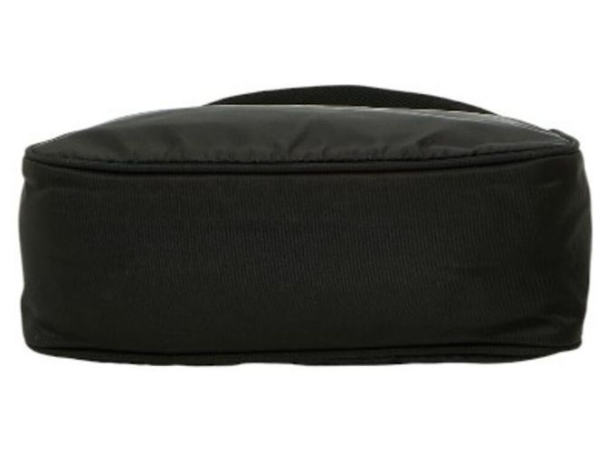 Borsa a mano Prada in nylon nero con placca logo triangolare - vista 3