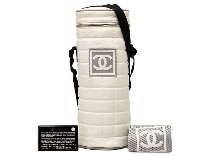 Chanel Sport Line Coco Mark Flaschenhalter Schultertasche Weiß - Ansicht 9