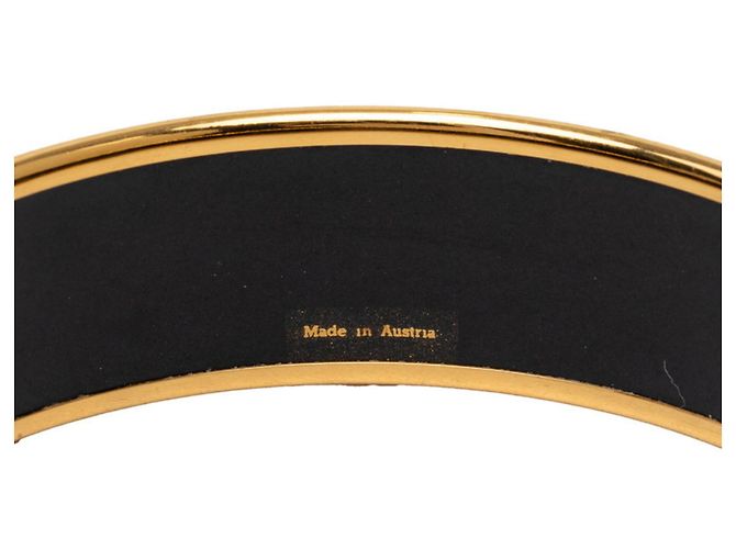 Hermès Bracciale Enamel GM Cloisonné Hermes Nero D'oro - vista 5