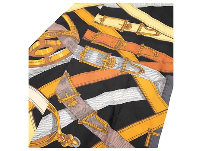Hermès Hermes Maxi Twilly CAVALCADOUR Schal Schwarz Mehrfarben - Ansicht 2
