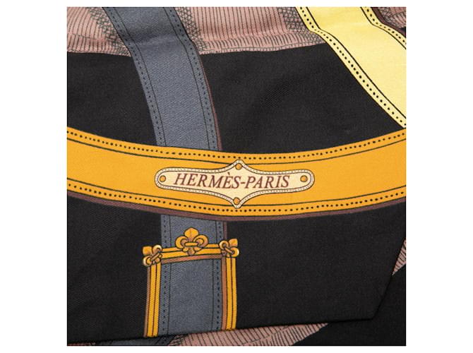 Hermès Hermes Maxi Twilly CAVALCADOUR Schal Schwarz Mehrfarben - Ansicht 3