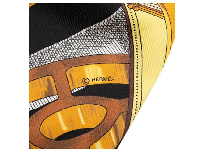 Hermès Hermes Maxi Twilly CAVALCADOUR Schal Schwarz Mehrfarben - Ansicht 4