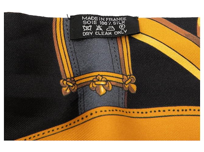 Hermès Hermes Maxi Twilly CAVALCADOUR Schal Schwarz Mehrfarben - Ansicht 5