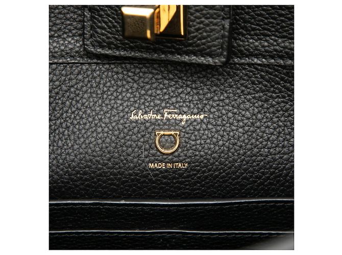 Borsa a tracolla Salvatore Ferragamo Gancini Nero - vista 5