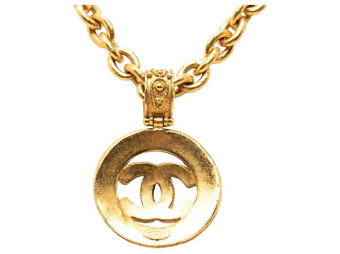 Collana lunga con catena con il logo Coco di Chanel D'oro - vista 3