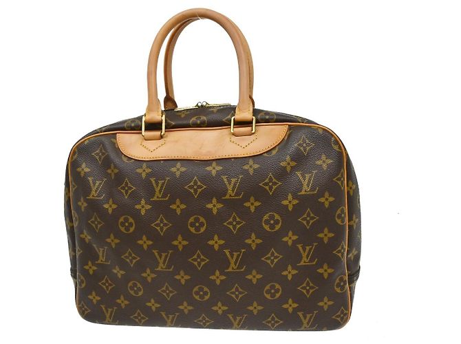Borsa Louis Vuitton Deauville in tela Monogram 34 Marrone - vista 2