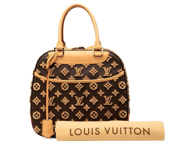 Louis Vuitton Monogram Tuftage 3D Deauville Cube Handtasche Braun - Ansicht 7