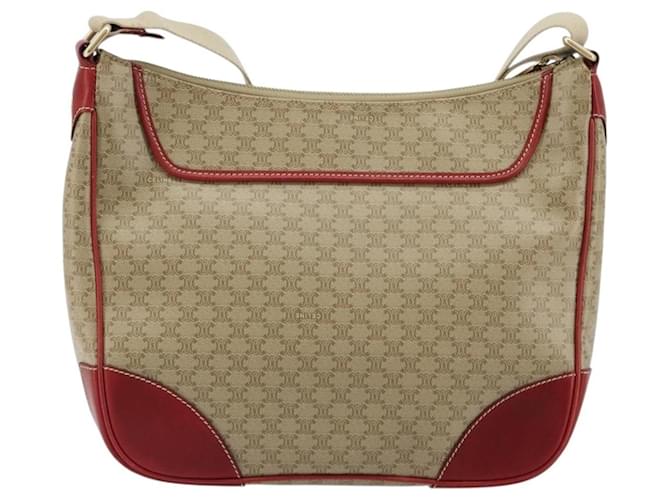 Céline Celine Macadam Shoulder PVC Leather Medium Beige - vista 2