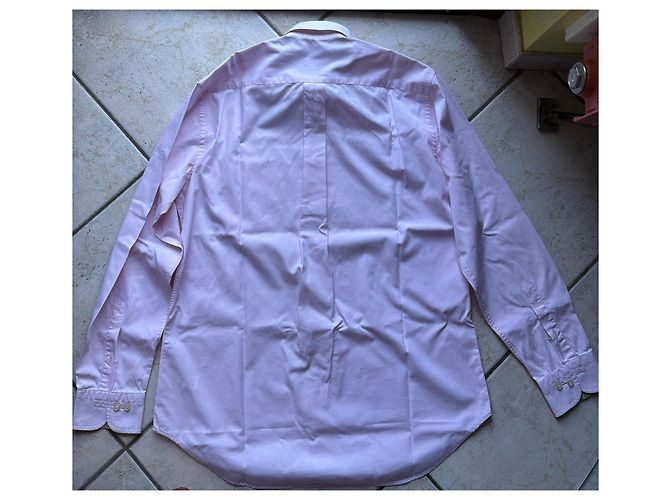 Camicia Burberry in cotone rosa a maniche lunghe - vista 2