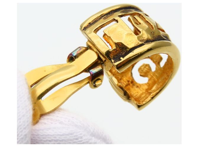 Orecchini a clip in metallo dorato Chanel D'oro - vista 10