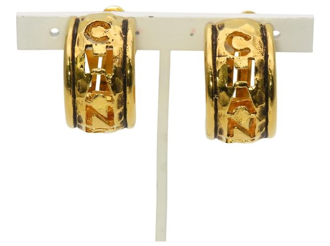 Orecchini a clip in metallo dorato Chanel D'oro - vista 3