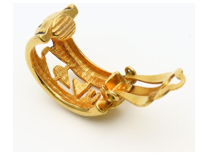 Orecchini a clip in metallo dorato Chanel D'oro - vista 8