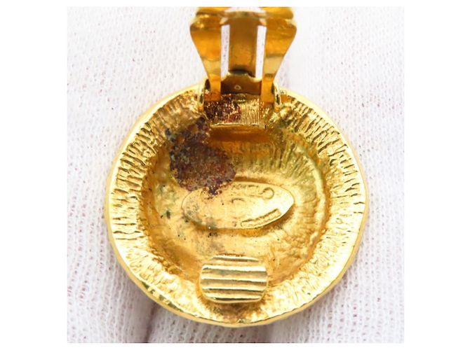 Orecchini a clip dorati Chanel D'oro - vista 8