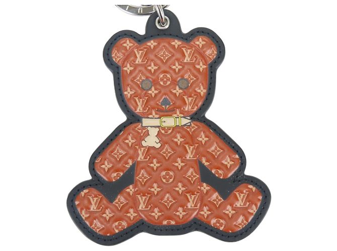 Portachiavi in pelle Monogram Louis Vuitton Marrone Nero - vista 3