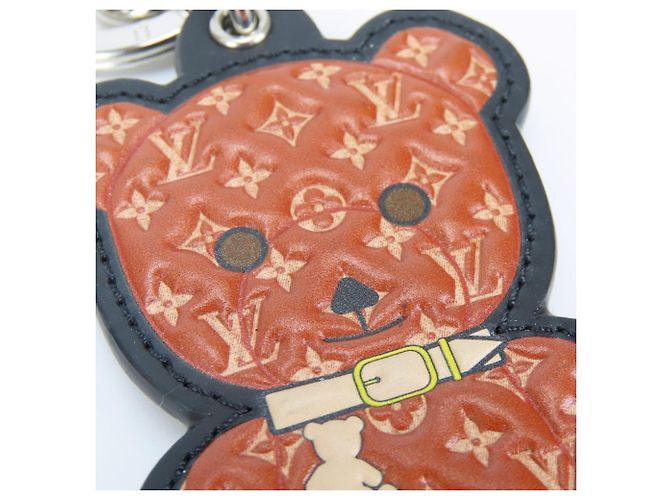 Portachiavi in pelle Monogram Louis Vuitton Marrone Nero - vista 4