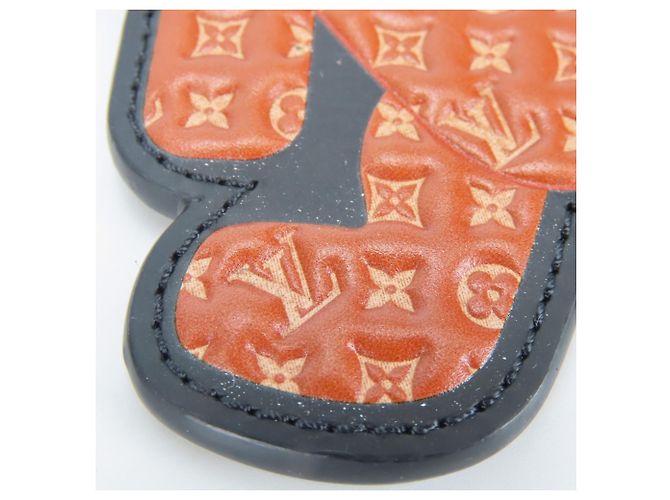 Portachiavi in pelle Monogram Louis Vuitton Marrone Nero - vista 6