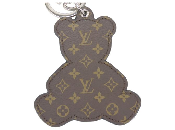 Portachiavi in pelle Monogram Louis Vuitton Marrone Nero - vista 7