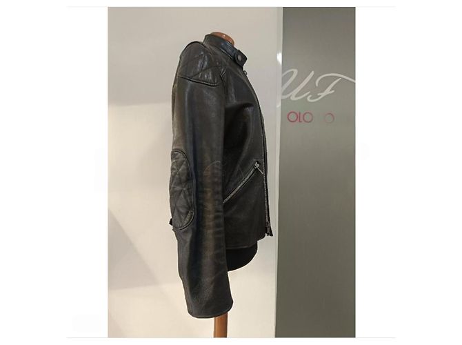 Burberry Brit Lederjacke Schwarz - Ansicht 3