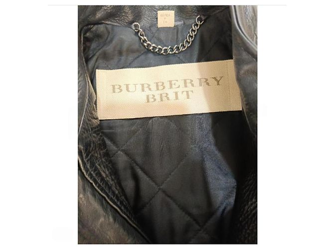 Burberry Brit Lederjacke Schwarz - Ansicht 4