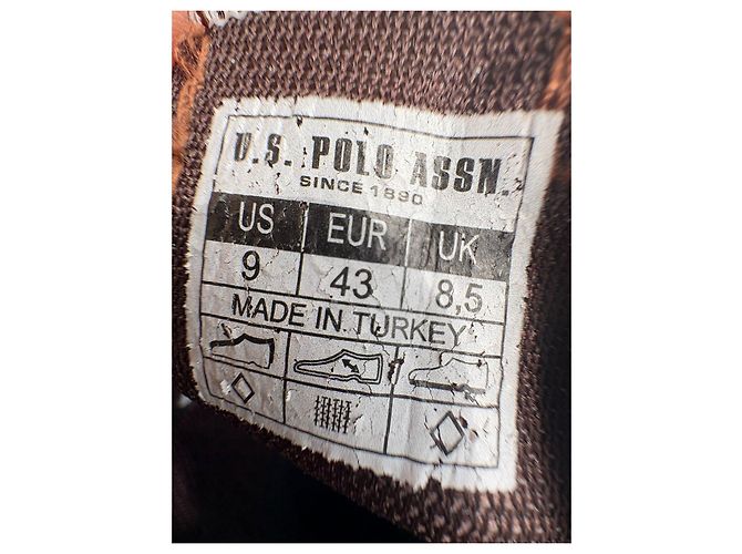 Autre Marque U.S. Polo Assn. Sneakers Alte in Pelle Marrone - vista 12