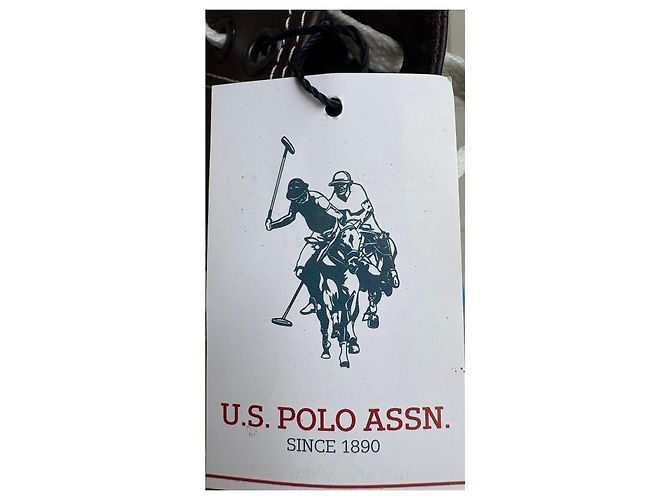 Autre Marque U.S. Polo Assn. Sneakers Alte in Pelle Marrone - vista 14