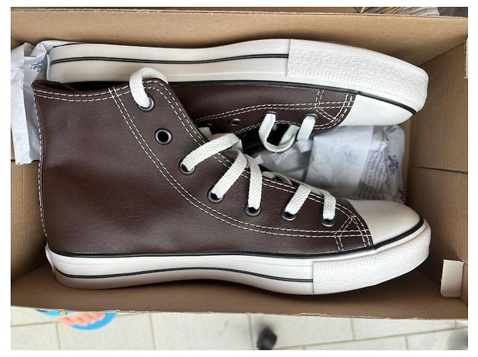 Autre Marque U.S. Polo Assn. Sneakers Alte in Pelle Marrone - vista 7