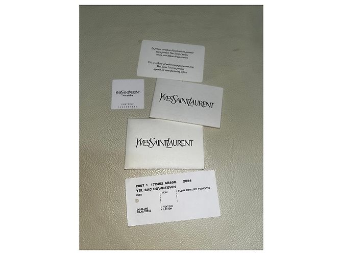 Yves Saint Laurent Downtown Borsa Tote Pelle Vernice Nera Nero - vista 17