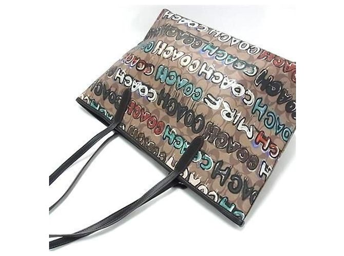 COACH Mint & Surf Kollaborations-Tote Bag Braun Mehrfarben - Ansicht 3