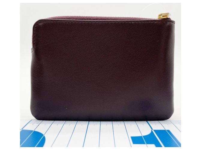Céline Portafoglio monete Celine Cuile Triomphe in pelle Bordeaux Bordò - vista 2
