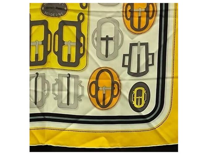 Hermès Hermes Carre 90 Seidentuch Multi-color Mehrfarben Gelb - Ansicht 3