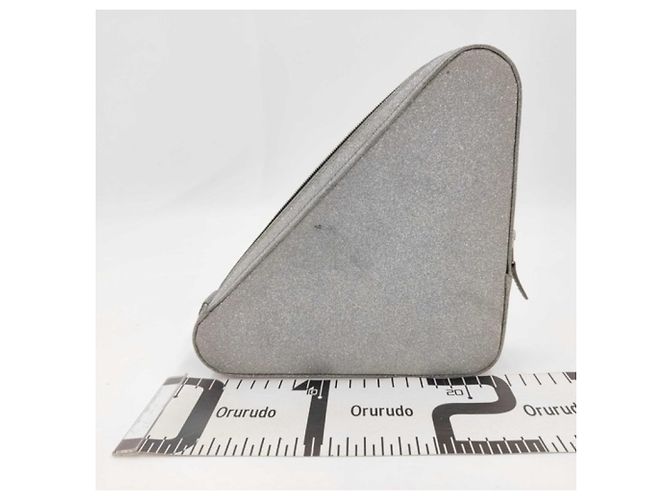 Clutch Triangle Glitter Balenciaga Argento - vista 2