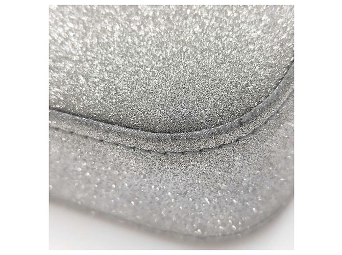 Clutch Triangle Glitter Balenciaga Argento - vista 3