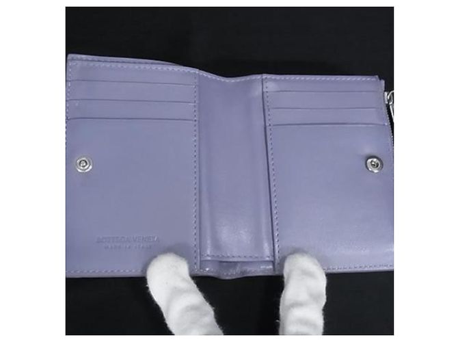 Cartera bi-fold Bottega Veneta en morado Púrpura - vista 3