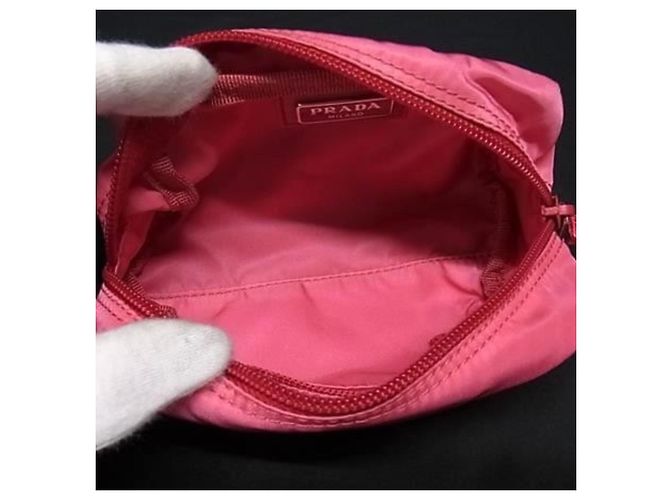 Saffiano Pochette Prada Pink Triangle Rosa - vista 3