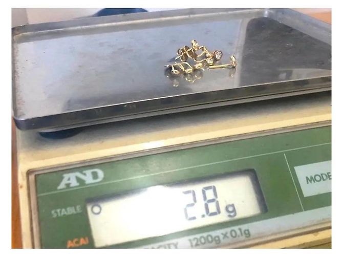 Autre Marque 14k Gelbgold Ohrhänger mit Diamanten Golden - Ansicht 6