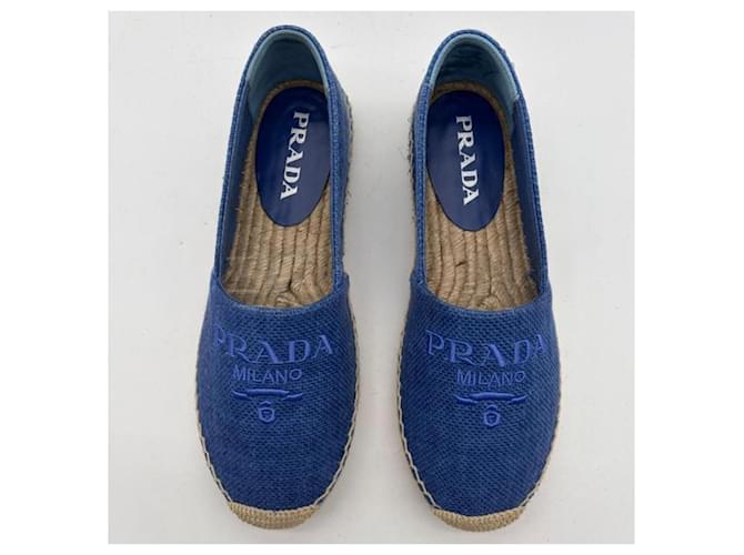Prada Espadrillas in tela blu - vista 2