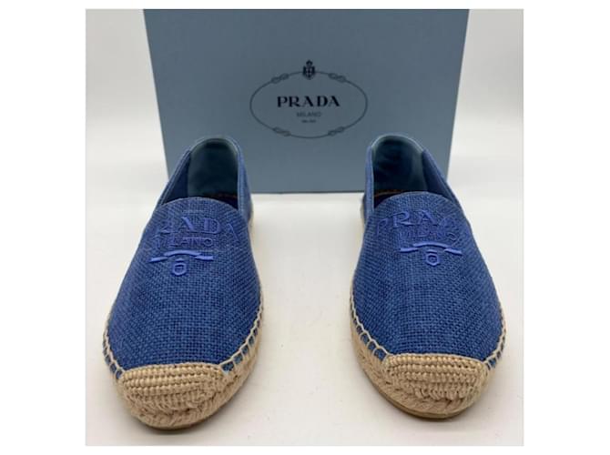 Prada Espadrillas in tela blu - vista 3